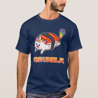 Sashimi Japanese Food Chef Sushi Cat Unicorn gift T-Shirt
