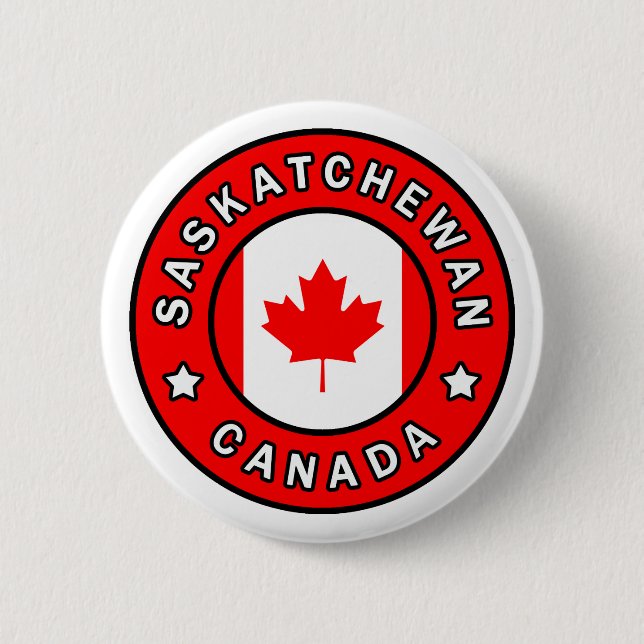 Saskatchewan Canada 6 Cm Round Badge (Front)