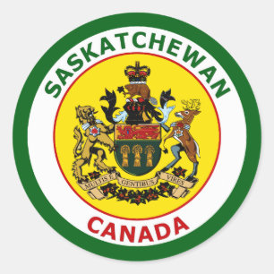 SASKATCHEWAN, CANADA CLASSIC ROUND STICKER