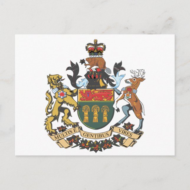 Saskatchewan (Canada) Coat of Arms Postcard (Front)