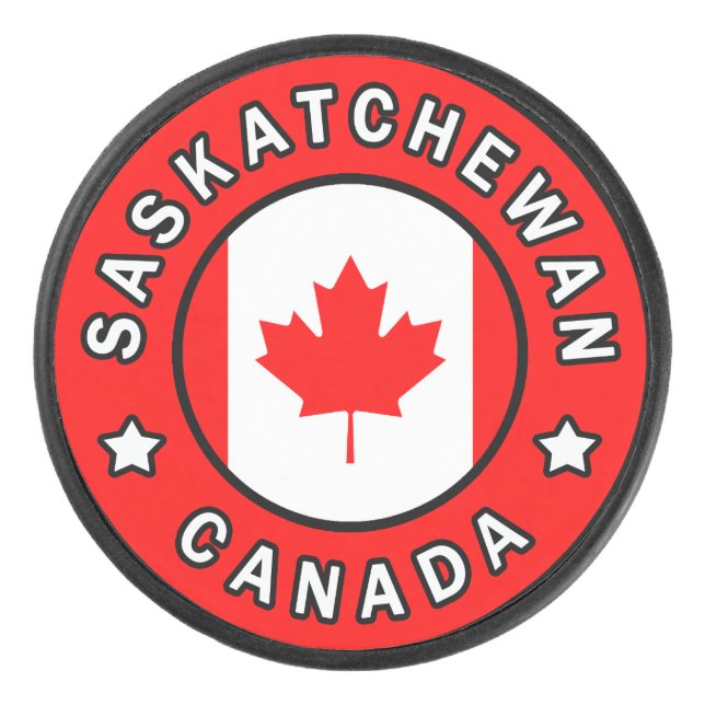Saskatchewan Canada Hockey Puck (Front)
