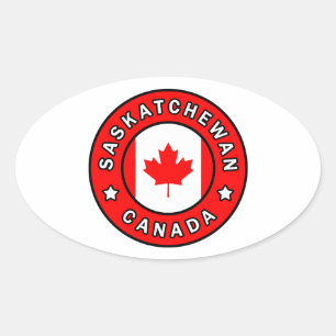 Saskatchewan Canada Oval Sticker