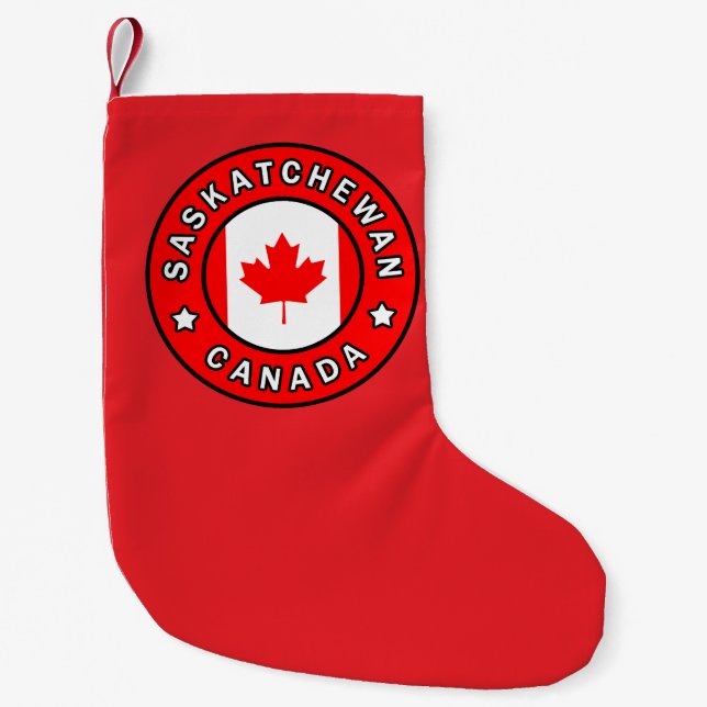 Saskatchewan Canada Small Christmas Stocking (Front)