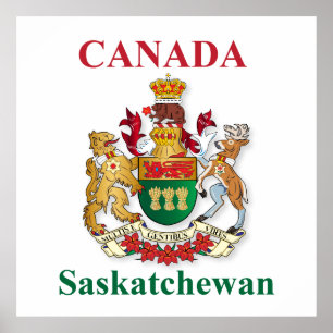 Saskatchewan coat of arms poster
