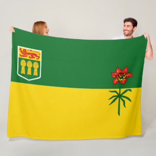 Saskatchewan Flag Fleece Blanket