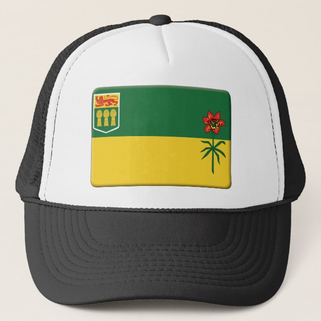 Saskatchewan Flag PERSONALIZE Trucker Hat (Front)