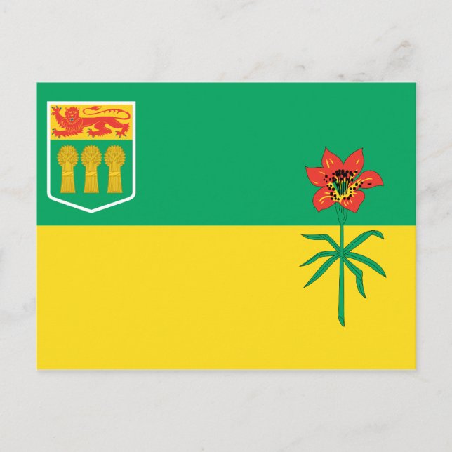 SASKATCHEWAN FLAG POSTCARD (Front)