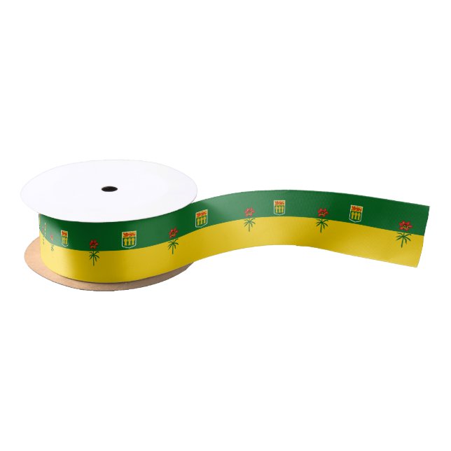 Saskatchewan Flag Satin Ribbon (Spool)