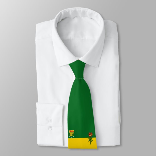 Saskatchewan Flag Tie (Tied)