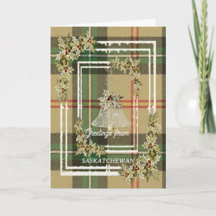Saskatchewan Original Provincial Tartan Holiday Card