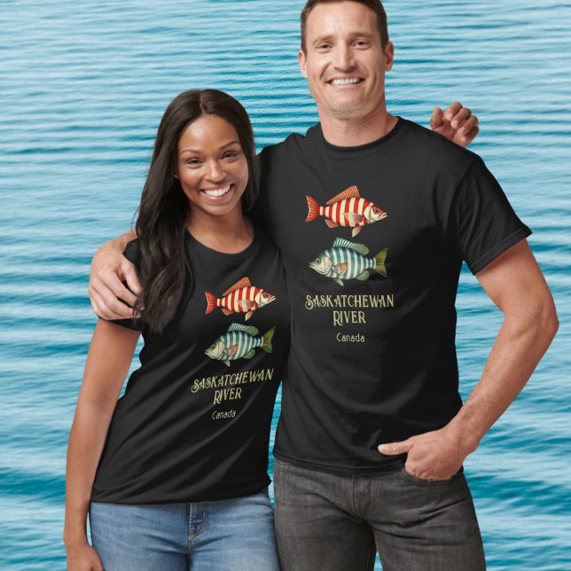 Saskatchewan River Canada nautical fish T-Shirt (Creator Uploaded)