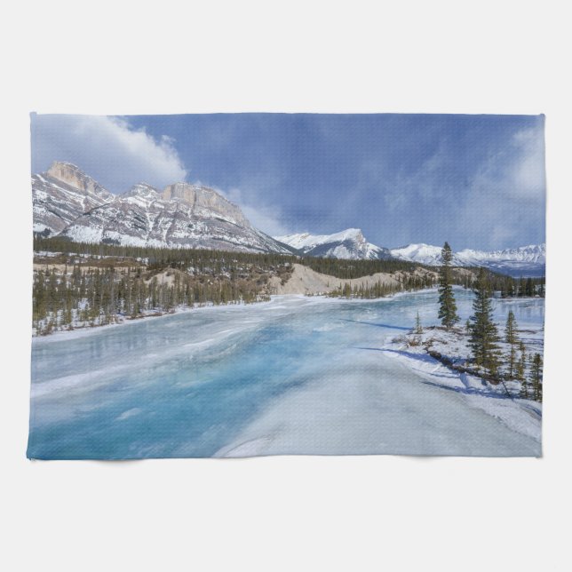 Saskatchewan River Crossing Tea Towel (Horizontal)