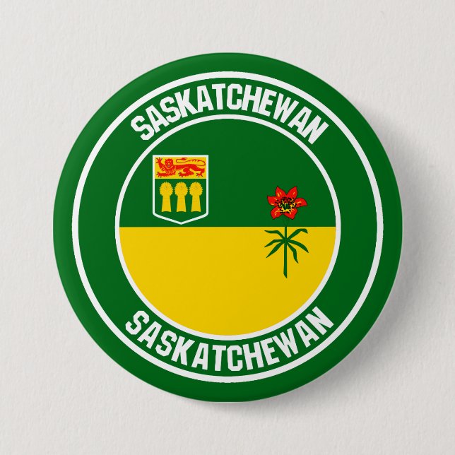 Saskatchewan Round Emblem 7.5 Cm Round Badge (Front)