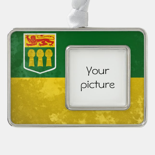 Saskatchewan Silver Plated Framed Ornament (Front)