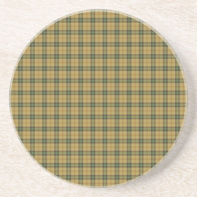 Saskatchewan tartan coaster (Front)
