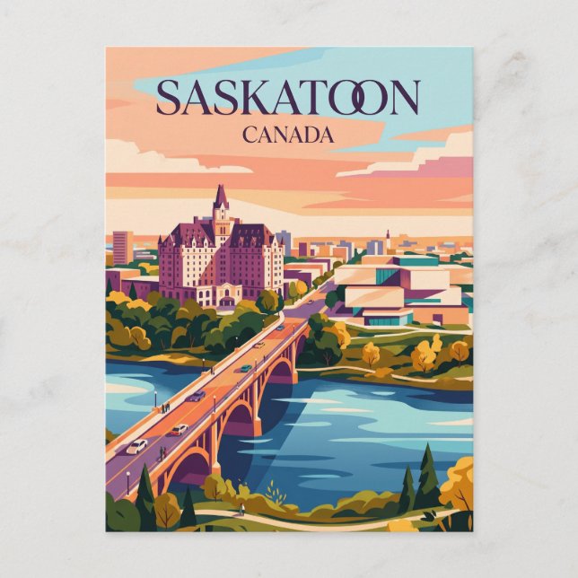 Saskatoon Canada Postcard (Front)