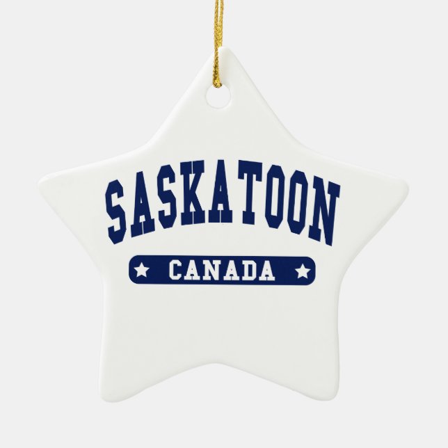 Saskatoon Ceramic Tree Decoration (Front)
