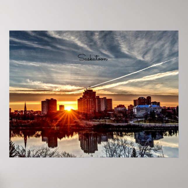 Saskatoon Sunset Poster (Front)