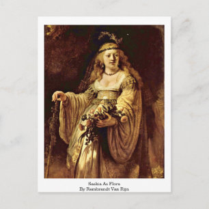 Saskia As Flora By Rembrandt Van Rijn Postcard