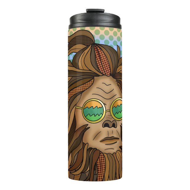 Sasqautch Peace Sign  Thermal Tumbler (Front)