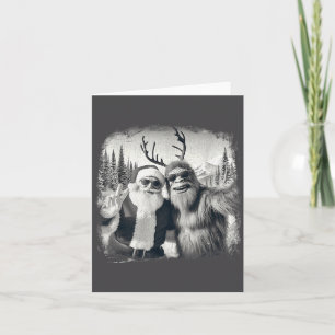 Sasquatch 67 Christmas Tree Funny Santa Bigfoot  Card
