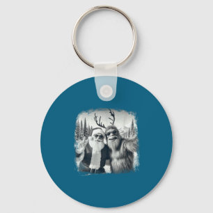 Sasquatch 67 Christmas Tree Funny Santa Bigfoot  Key Ring