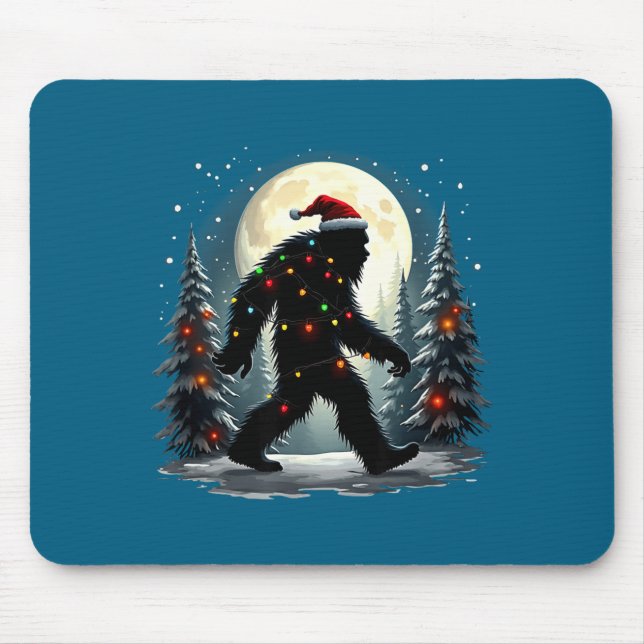 Sasquatch 67 Santa Bigfoot Christmas Tree Funny  Mouse Mat (Front)