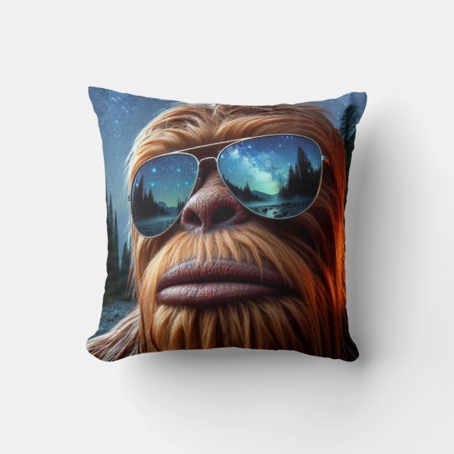 Sasquatch and Stars Cushion (Front)