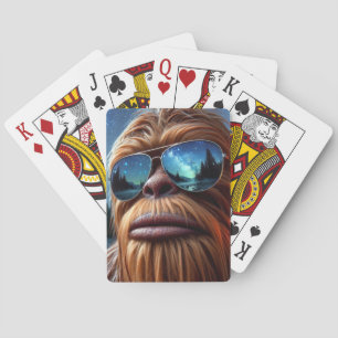 Sasquatch and Stars Playing Cards