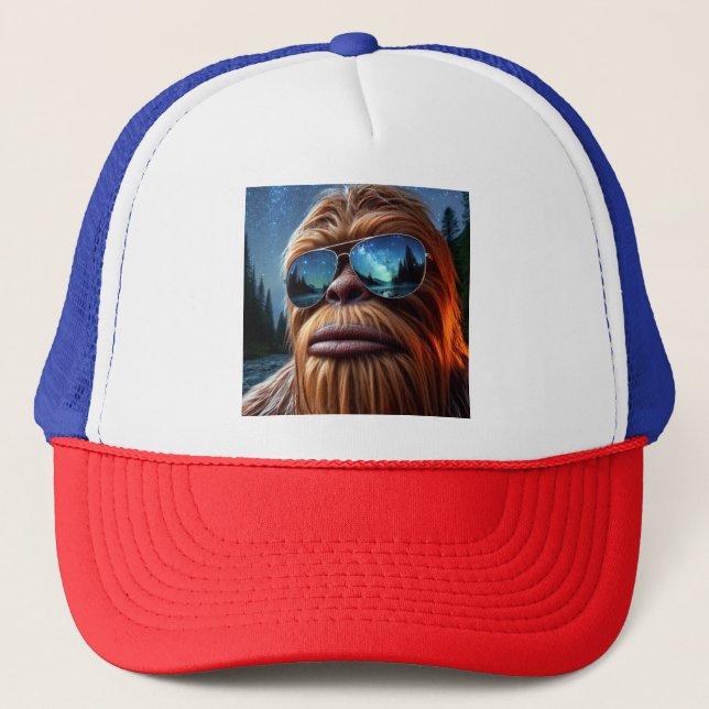 Sasquatch and Stars Trucker Hat (Front)