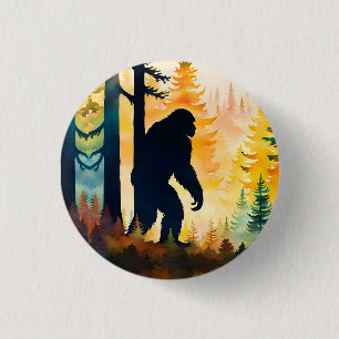 Sasquatch Autumn Landscape Sunset 3 Cm Round Badge