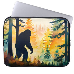 Sasquatch Autumn Landscape Sunset Laptop Sleeve