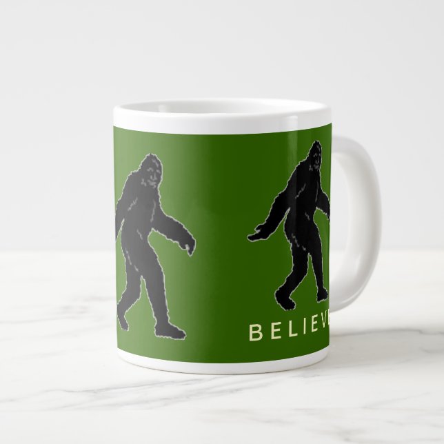 Sasquatch Believe Green Jumbo Mug (Front Right)