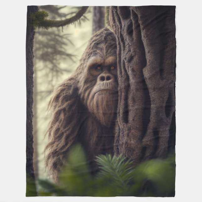 Sasquatch/Big Foot Fleece Blanket (Front)