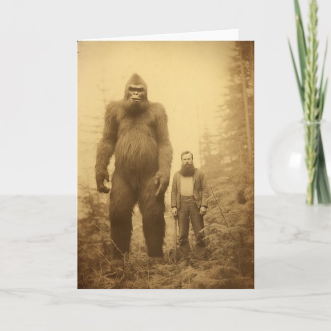 Sasquatch/Big Foot Greeting Card, Cryptids Card (Front)