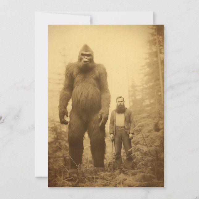 Sasquatch/Big Foot Invitations, Cryptids, Funny Invitation (Front)