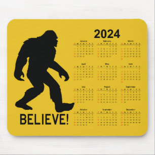 Sasquatch (Bigfoot) 2024 Calendar Mouse Mat