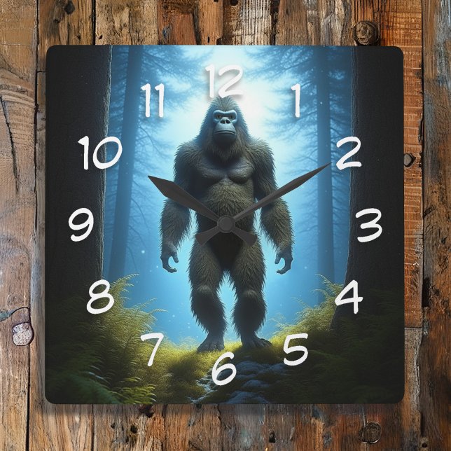 Sasquatch Bigfoot Believers Square Wall Clock (Creator Uploaded)