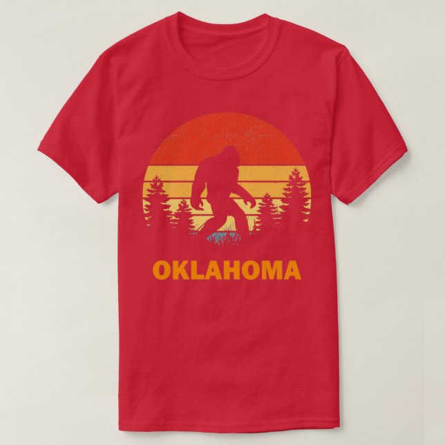 Sasquatch Bigfoot Oklahoma T-Shirt (Design Front)