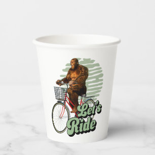 Sasquatch Bike Ride Forest Adventure Paper Cups