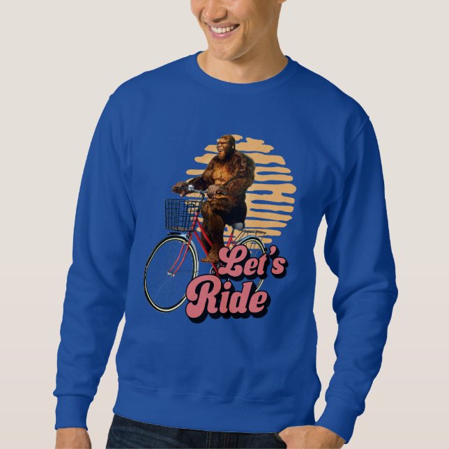 Sasquatch Bike Ride Forest Adventure Sweatshirt (Front)