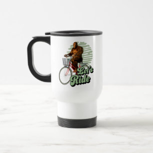 Sasquatch Bike Ride Forest Adventure Travel Mug