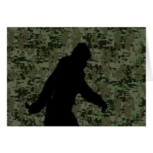 Sasquatch Black Silhouette Digital Camouflage (Front Horizontal)