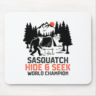 Sasquatch Camping Outdoor Forest Funny Sasquatch H Mouse Mat