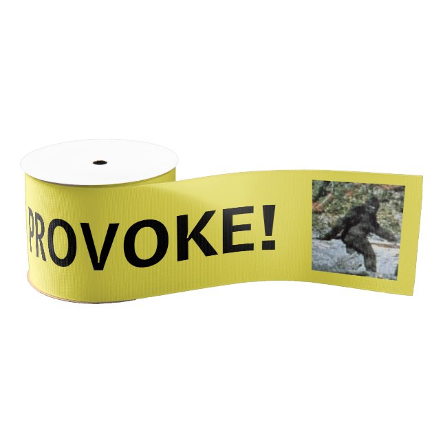 Sasquatch caution tape grosgrain ribbon (Spool)