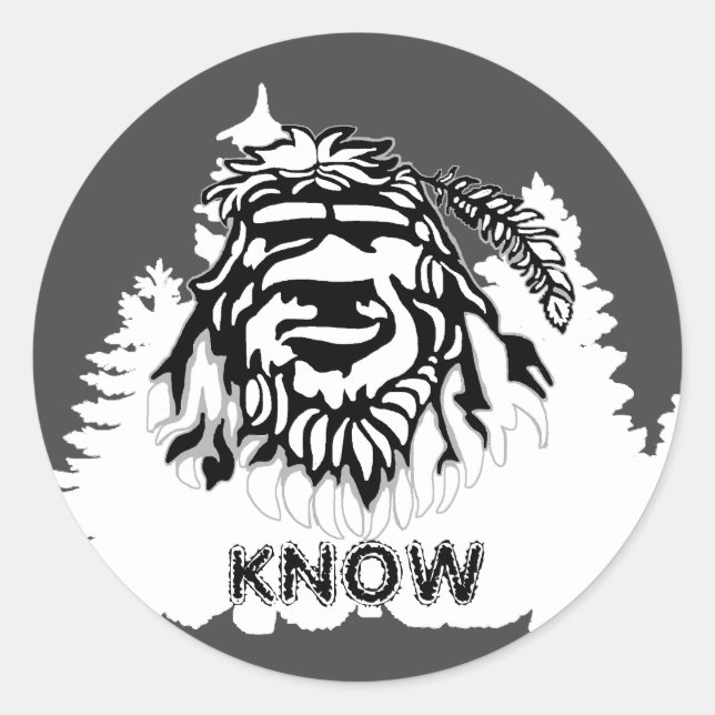 Sasquatch Classic Round Sticker (Front)