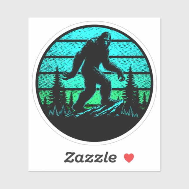 Sasquatch Custom-Cut Vinyl Stickers (Sheet)