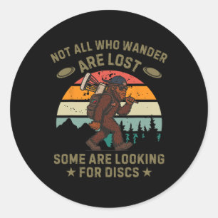 Sasquatch Disc Golfer Funny Disc Golf _2 Classic Round Sticker