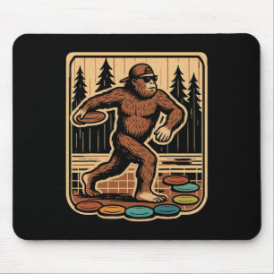 Sasquatch Disc Golfer Funny Disc Golf Mouse Mat