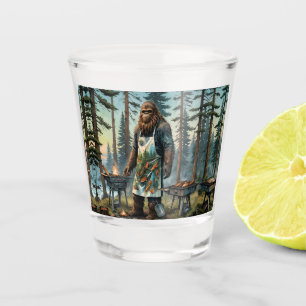 Sasquatch Fish Grillmaster Dad Shot Glass